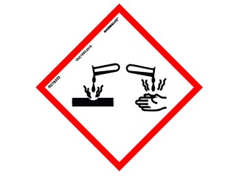 Señal 150x150mm vinilo adh producto quÍm. corrosivo rd44603