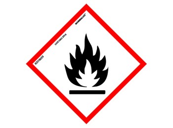 Señal 150x150mm vinilo adh producto quÍm. inflamable rd44600