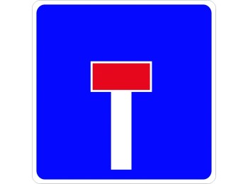 Señal vial 700x700mm metalica calle sin salida v10025