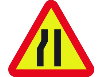 Señal vial 700x700mm metalica estrechami calzada izda v11011