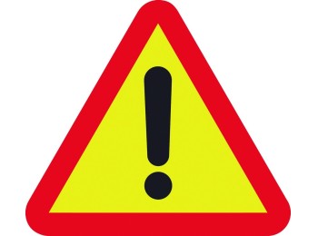 Señal vial 700x700mm metalica riesgo indeterminado v11008