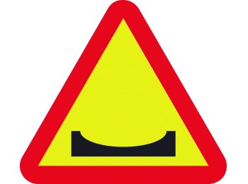 Señal vial 700x700mm metalica badÉn v11006