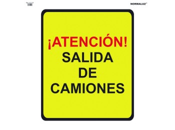 Señal vial 700x700mm bolsa textil salida de camiones v11134