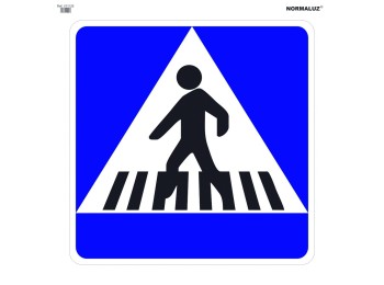 Señal vial 700x700mm bolsa textil paso de peatones v11126