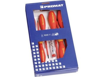 Juego de destornilladores 7 uds. ranura / pzd vde promat