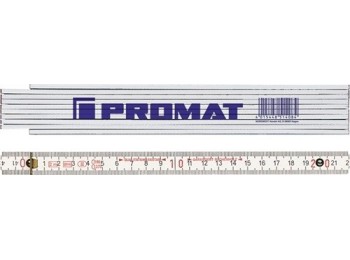 Metro plegable longitud 2 mm mm/cm ce iii haya blanco promat