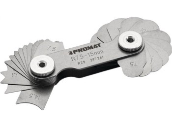 Plantilla de radio 7,5-15 mm nÚmero de hojas 16 uds. promat