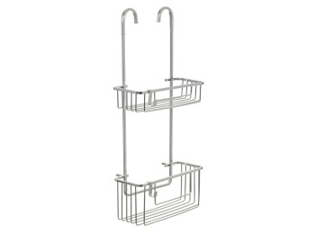 Cestillo baño gancho 13,5x60,0x28,0cm 2 alturas alu alum alu