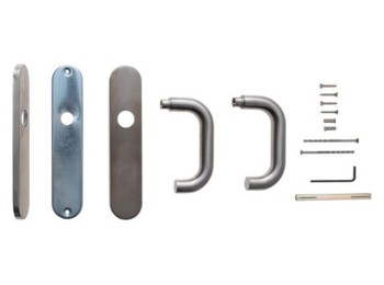 Manivela pta antipanico tesa inox ms5l800is- manilla sobrep.