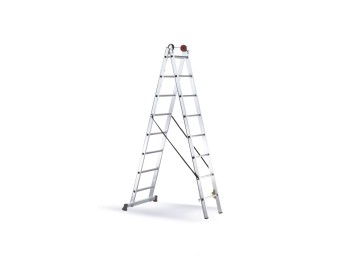 Escalera ind transf 4,60/8,30mt 16 peldaños db.c/base alu sv