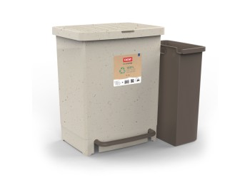 Contenedor recic. 31,0x42,0x33,5cm 17+8lt pp bl/rot tatay