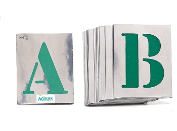 Abecedario pintar/rotular 080mm chapa 57-126 d acha