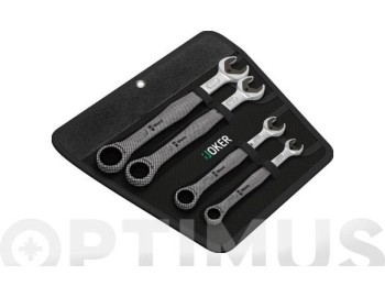 Juego de llaves combinadas de carraca joker 4 uds. ancho de