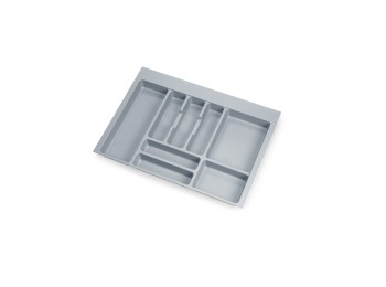 Emuca Cubertero Optima para cajón Universal, 700, Plástico gris, Plástico