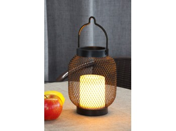 Vela exter. 14,5 x 19cm solar efecto vela metal y plastico n