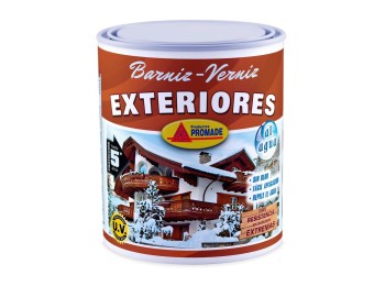 Barniz madera exteriores al agua bril 750 ml aeba104 promade