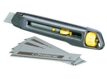 Cutter prof p/yeso 18x165mm r/bloqueo met. interlock stanley