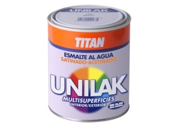 Esmalte laca sat. 750 ml ne agua unilak titan