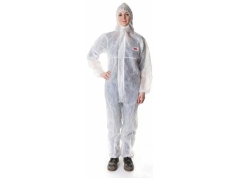 Mono trabajo l capucha pp desechable blanco p4500 3m