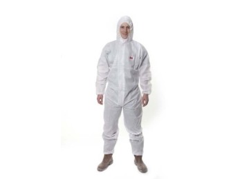 Mono trabajo l capucha pp sms desechable blanco p4510 3m