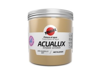 Pintura manualid. al agua 250 ml oro ama satin. metal. acual