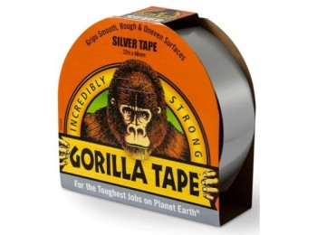 Cinta adh 48mmx 11mt amer tric d/gros gr silver gorilla