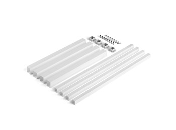 Emuca Patas cuadradas y estructura para mesa, 50x50mm, 1.150x750, Pintado blanco, Acero