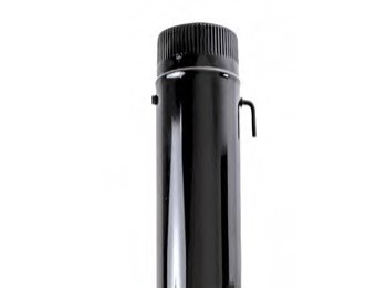 Tubo estufa con llave 150mm acero esmaltable ne exoleña exoj