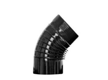 Codo tubo estufa 100mm rizado 45º acero esmaltable ne exoleñ