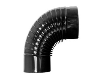 Codo tubo estufa 100mm rizado 90º acero esmaltable ne exoleñ