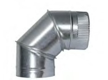 Codo tubo estufa 200mm rizado 90º ac.galv ac. exogalva exojo