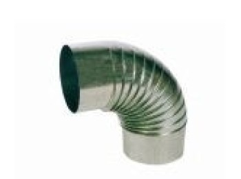 Codo tubo estufa 90º 110 mm rizado ac galv exojo