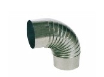 Codo tubo estufa 90º 120 mm rizado ac galv exojo