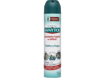 Ambientador desinfectante 300ml hogar y tejidos sanytol spra