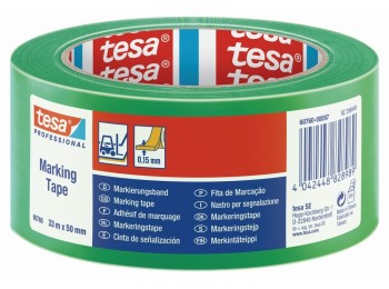 Tesa® 60760 cinta señalizaciÓn temporal verde 33 m x 50 mm