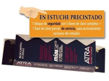 Bloque seguridad cerradura 5010 82mm 5 llaves+1 servicio mia