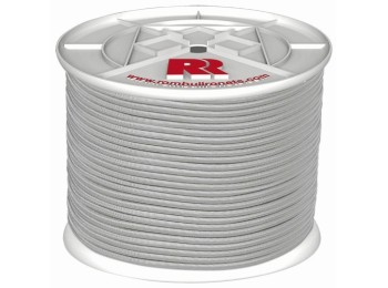 Cuerda elÁstica 08mm pp/pl int. latex blanca 100mt rombull