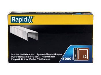 Grapa grapadora 6mm galv cr grapas planas nº 12 (80) rapid 5