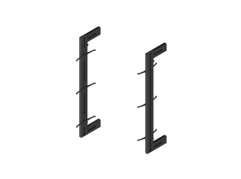 Emuca Kit estructura modular Zero con herrajes para el montaje de fijación a pared, Pintado negro texturizado, 1 kit