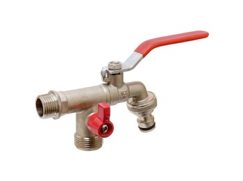 Grifo jard curvo 1/2x3/4x3/4 doble salida ac sth