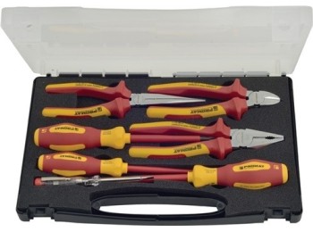 Alicate(3)+destornillador(4) aisl vde maletin 7ud promat