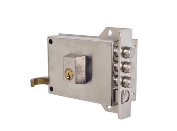 Cerradura sobr. 120x60mm 7dhn h.niq. pic/pal dcha yale