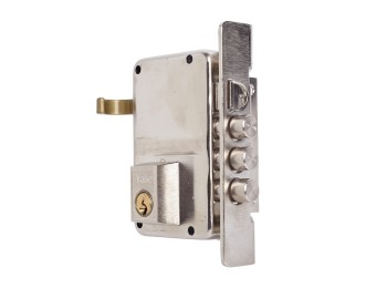 Cerradura sobr. 70x40mm 8dhn h.niq. pic/pal dcha yale