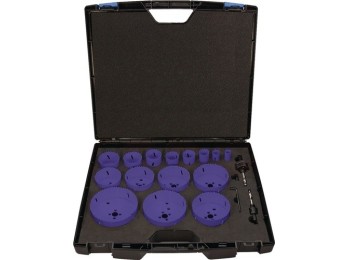 Corona perforadora jgo 17pz Ø 19-114mm hss-co8 promat