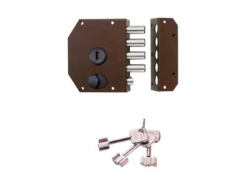 Cerradura seg. sobr. 50mm 911-105sf-i barn. 1p izq iseo