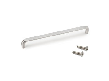 Emuca Tirador para mueble Zagreb, intereje 224 mm, Níquel satinado, Zamak, 20 ud., 20 un