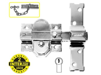 Cerrojo sobr. 31 cromado gama v 86mm bomb. 90mm ac interfer