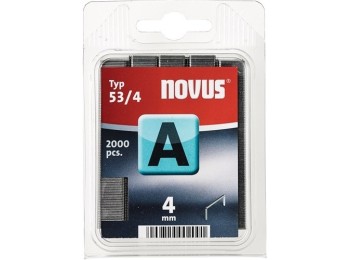 Grapa alambre fino a tipo 53 04mm ancho 11,3mm 2000pz novus