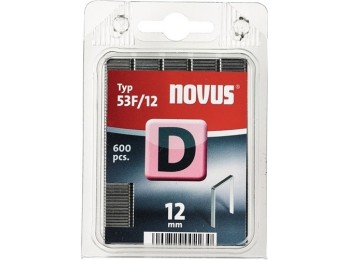 Grapa alambre plano d tipo 53f 12mm ancho 11,3mm 600pz novus