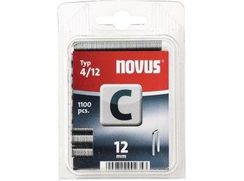 Grapa lomo estrecho c tipo 4  12mm ancho 06mm 1100pz novus